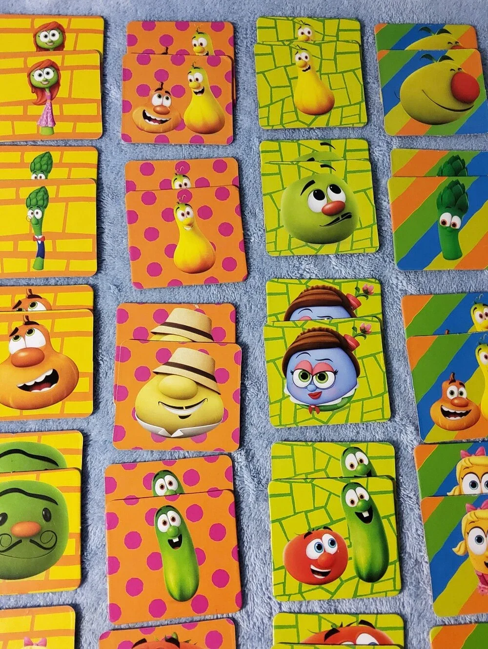 Rare 2015 Big Idea VeggieTales Memory Match Board Game Cardinal Kids Matching